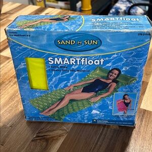 Vintage SAND N SUN Smart Float yellow Heavy Duty PVC 90x34 inches Large New